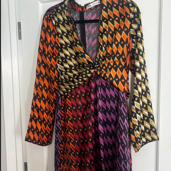 ZARA PRINTED SHORT DRESS - Picture 3 of 3